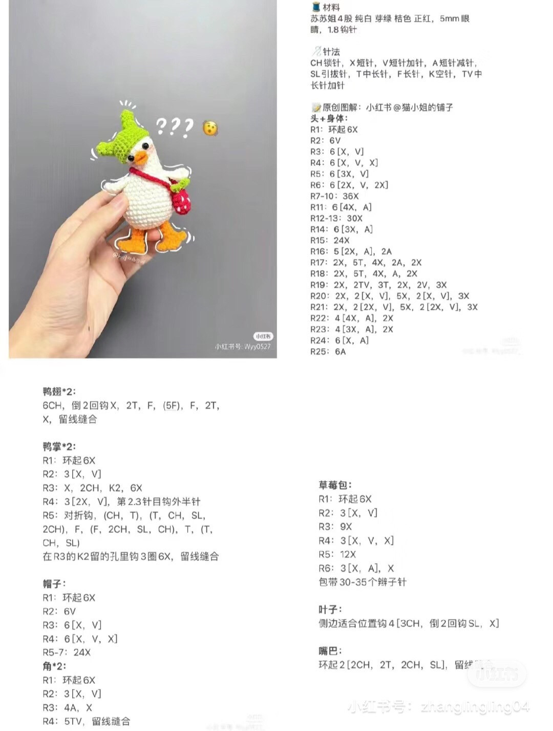 Crochet Amigurumi Duck Pattern Tutorial: Daisy, Scallion, Couple & Picnic