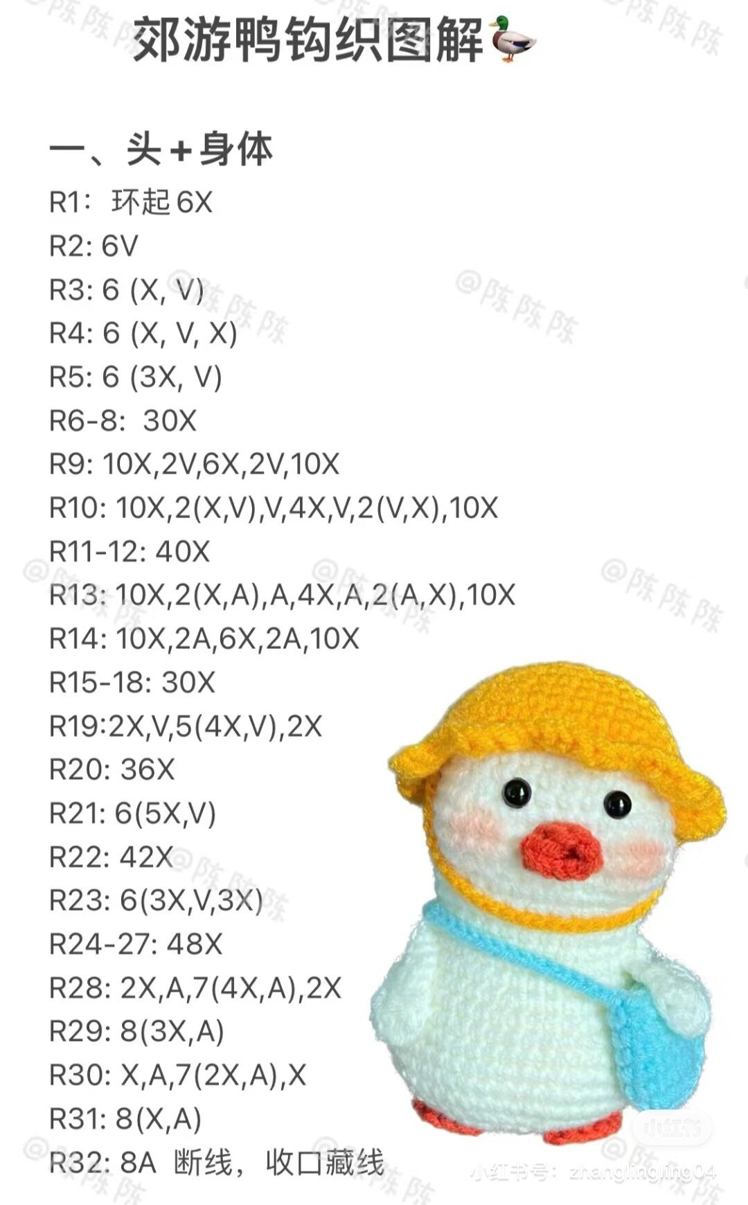 Crochet Amigurumi Duck Pattern Tutorial: Daisy, Scallion, Couple & Picnic