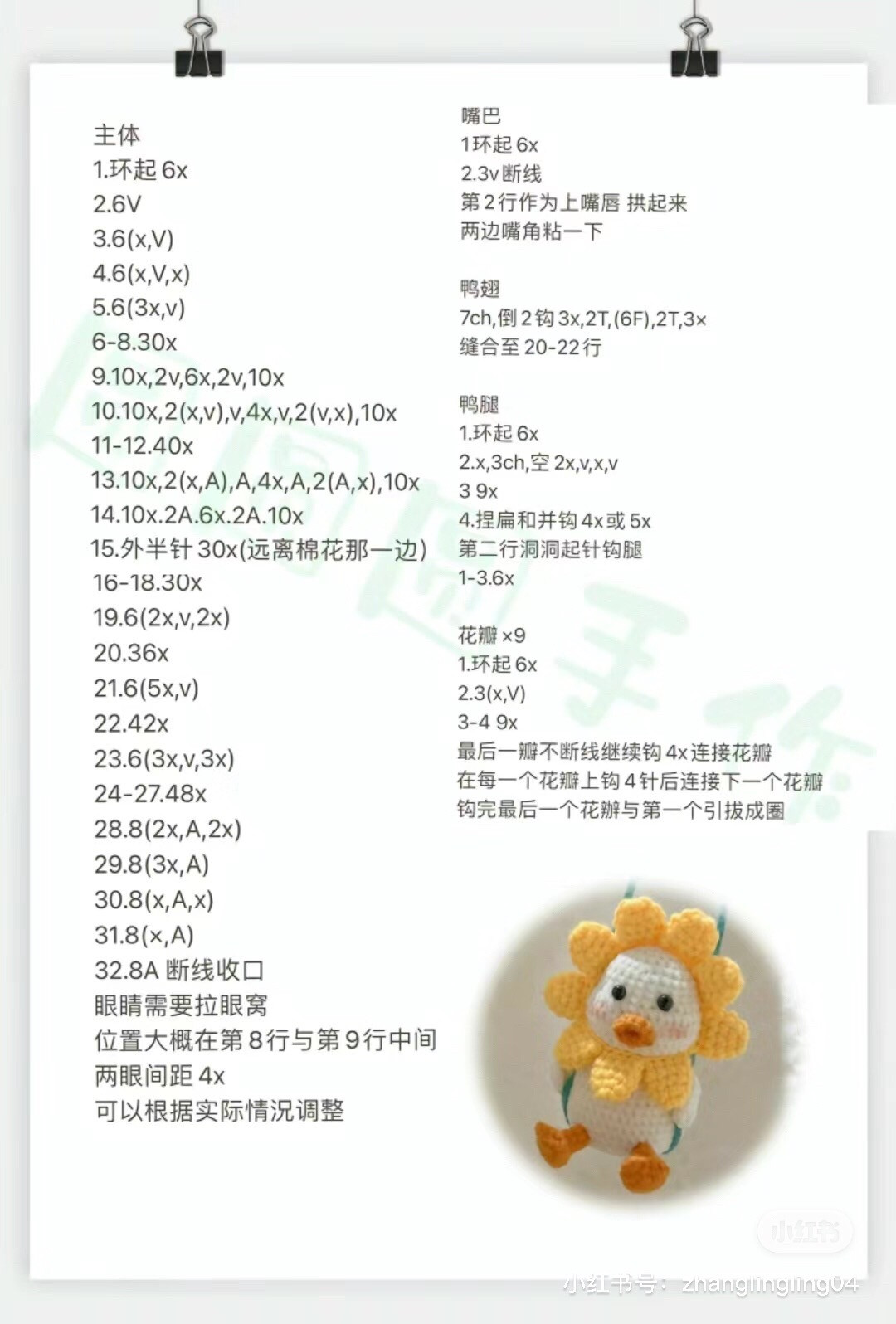 Crochet Amigurumi Duck Pattern Tutorial: Daisy, Scallion, Couple & Picnic