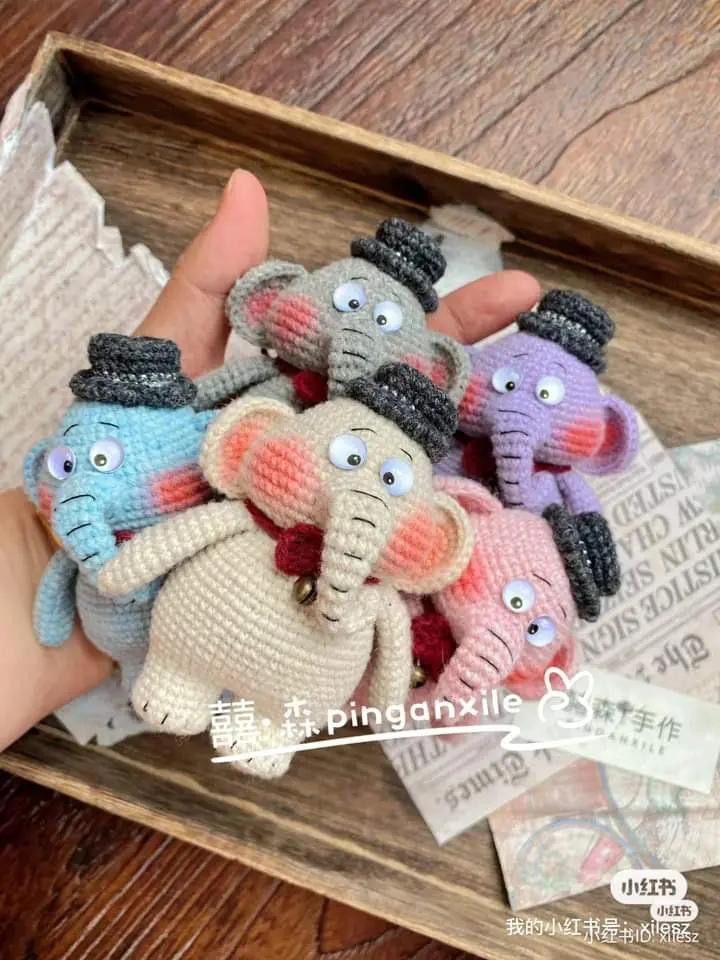 Crochet Amigurumi Dumbo Elephant Doll Pattern Chart