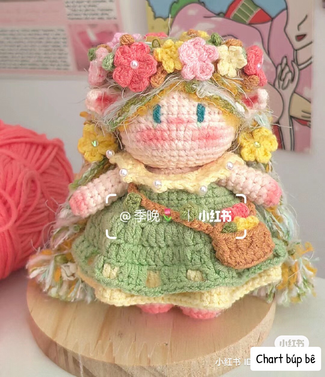 Crochet Amigurumi Flower Fairy Doll Chart Pattern