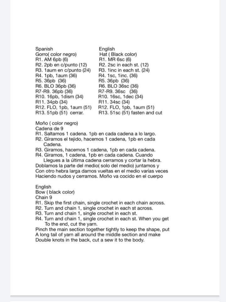 Crochet Amigurumi Gentleman Bear Pattern with Top Hat and Bow Tie