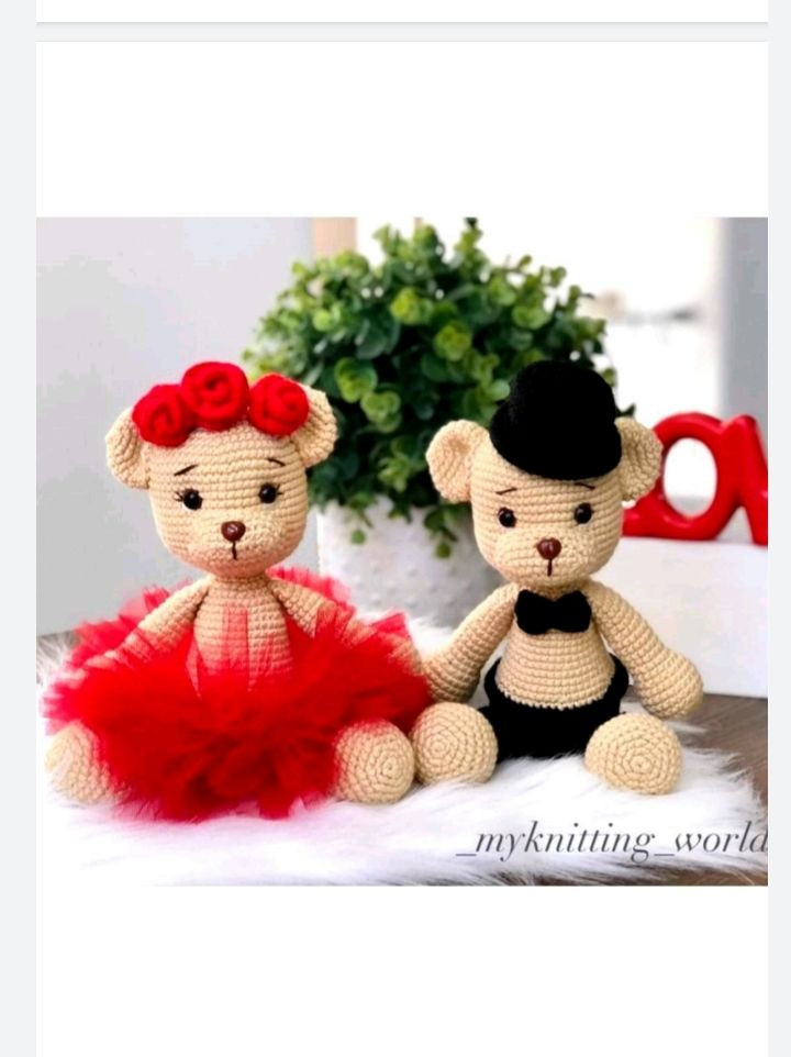 Crochet Amigurumi Gentleman Bear Pattern with Top Hat and Bow Tie