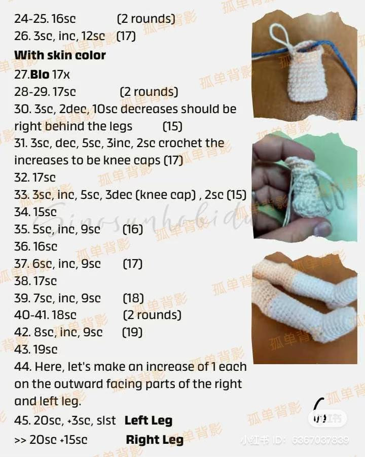 Crochet Amigurumi Girl Doll Pattern with Black Dress, Brown Hair and Accessories