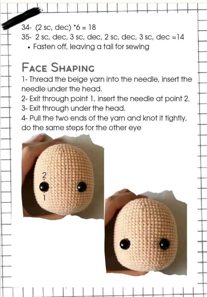 Crochet Amigurumi Girl Doll Pattern with Braids and Violin Background
