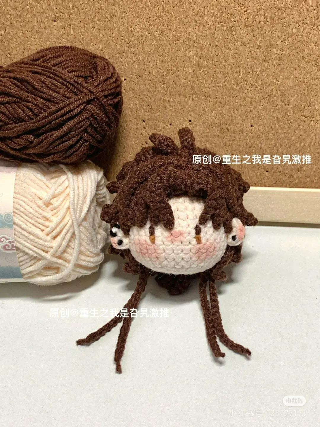 Crochet Amigurumi Head Tutorial Pattern for Sun Ce Character