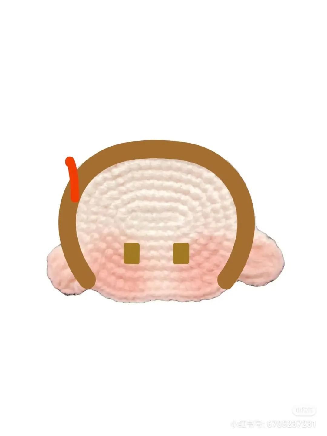 Crochet Amigurumi Keychain Doll Pattern Chart: Zhou Yu Character with Flat Face and Braided Hair Tutorial