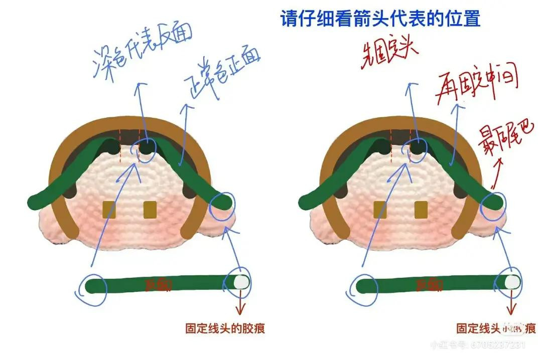 Crochet Amigurumi Keychain Doll Pattern Chart: Zhou Yu Character with Flat Face and Braided Hair Tutorial