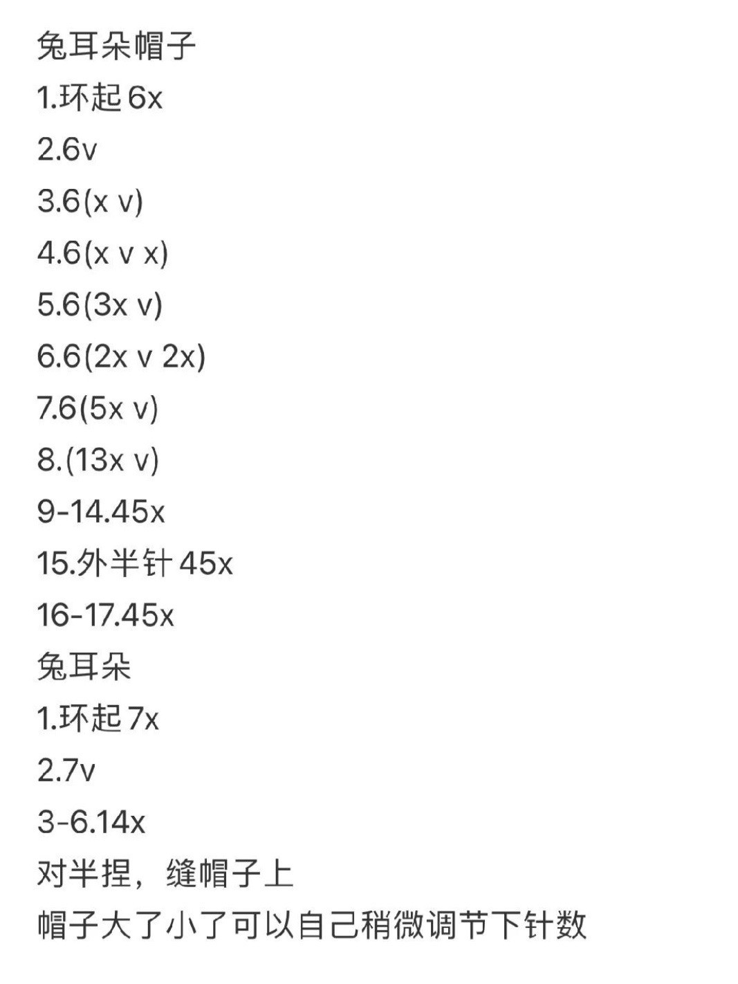 Crochet Amigurumi Keychains and Hat Patterns with Rabbit Ears