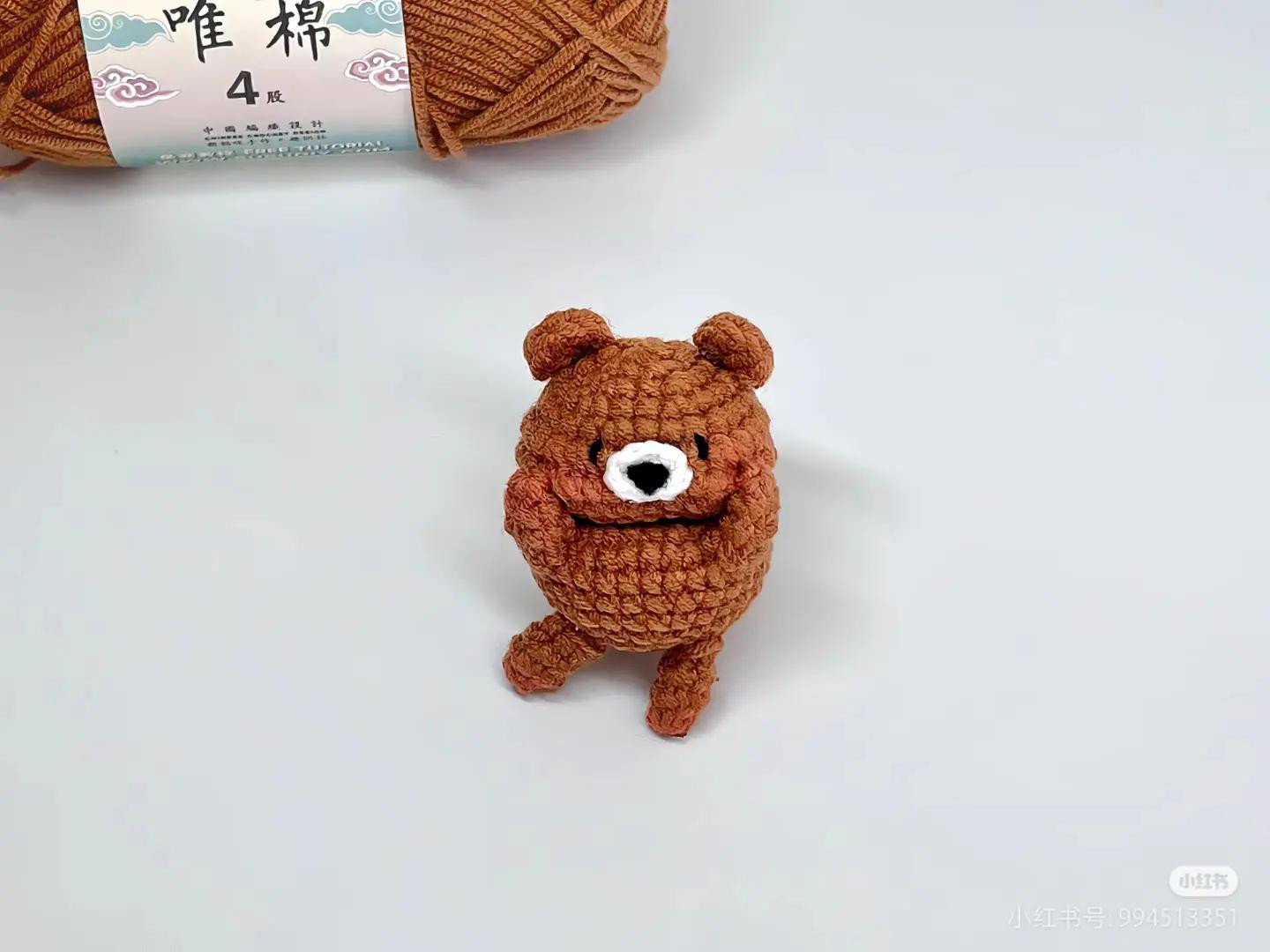 Crochet Amigurumi Keychains: Pig, Rabbit, and Bear Pattern Chart