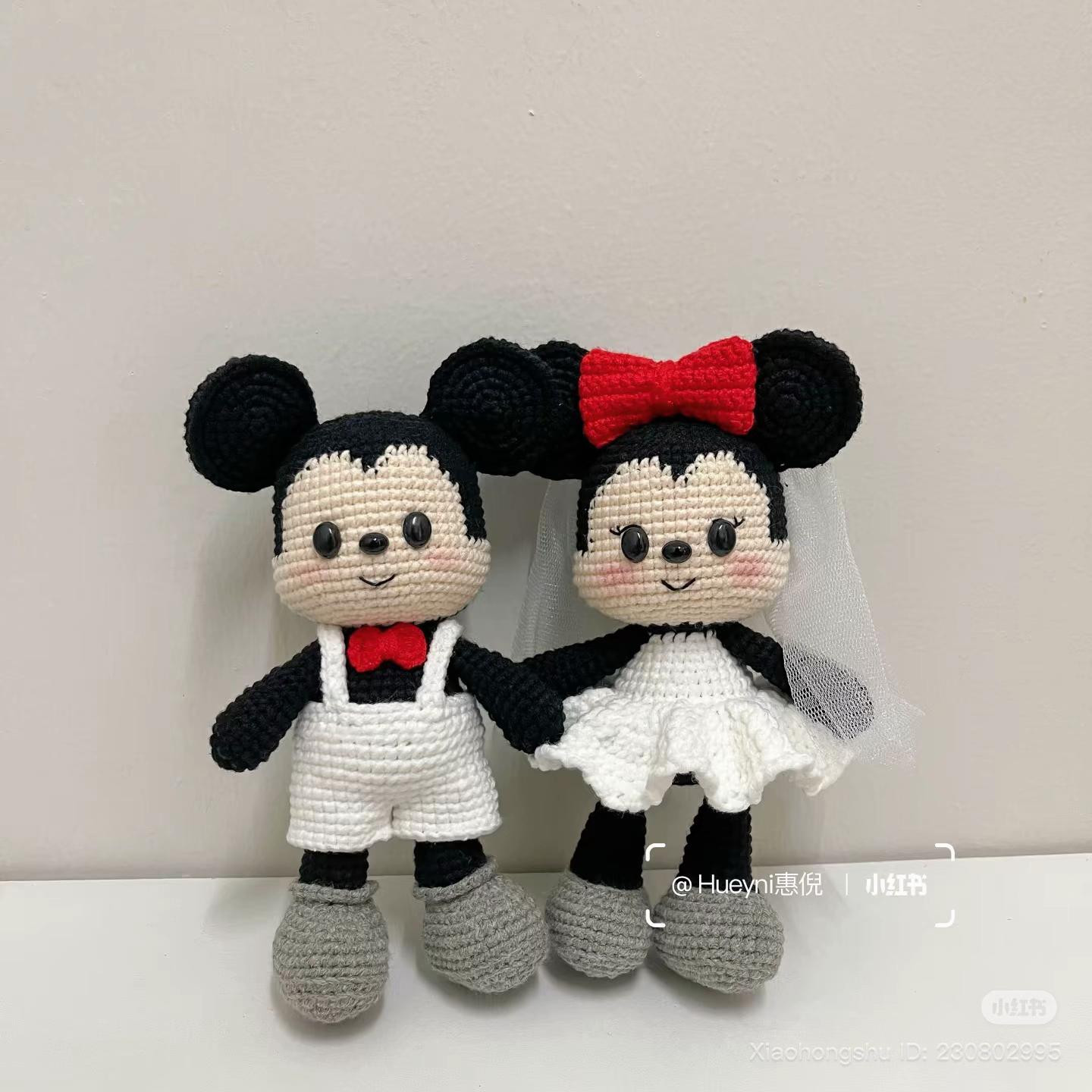 Crochet Amigurumi Mickey and Minnie Doll Pattern Chart