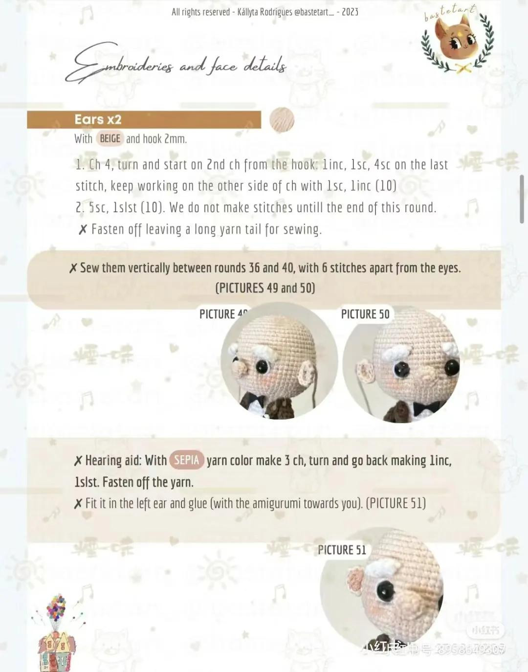 Crochet Amigurumi Mr. Carl Fredricksen Tutorial Pattern