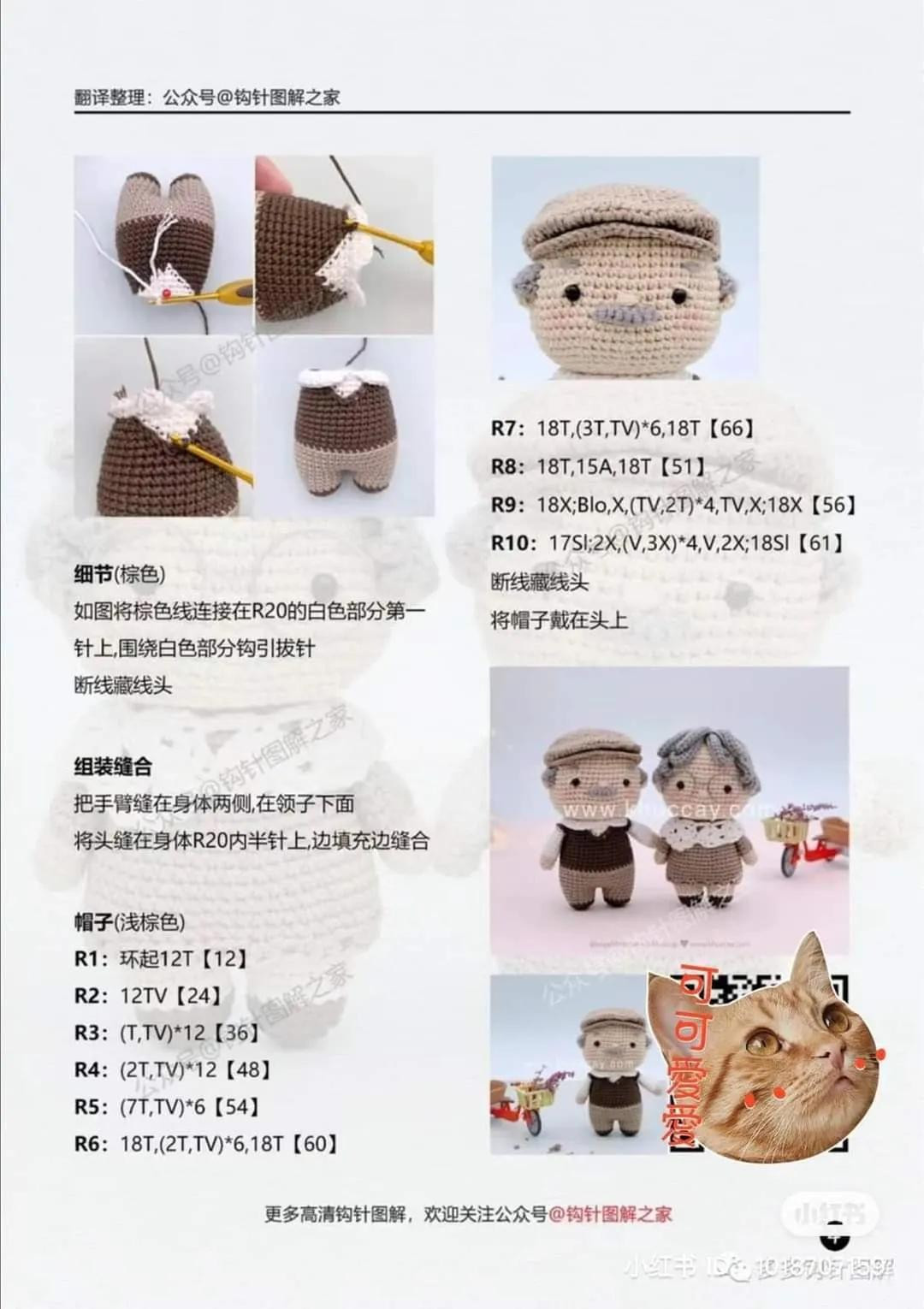 Crochet Amigurumi Old Man Pattern Chart