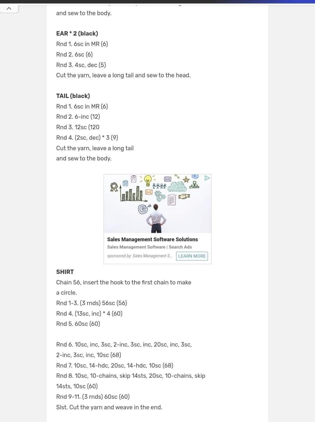 Crochet Amigurumi Panda Bear Pattern with Hat and Shirt