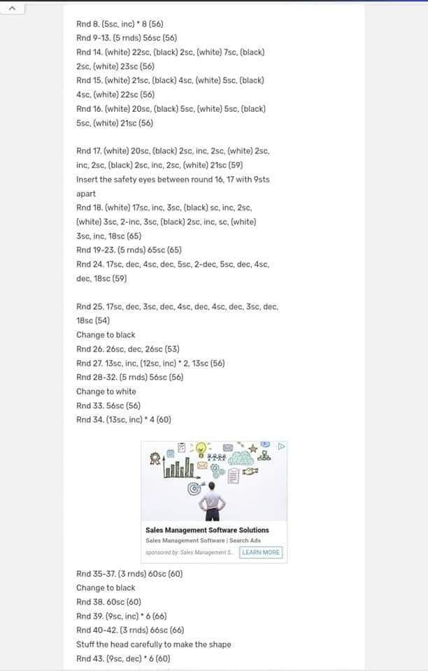 Crochet Amigurumi Panda Bear Pattern with Hat and Shirt