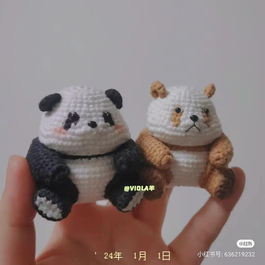 Crochet Amigurumi Panda Doll Pattern Tutorial