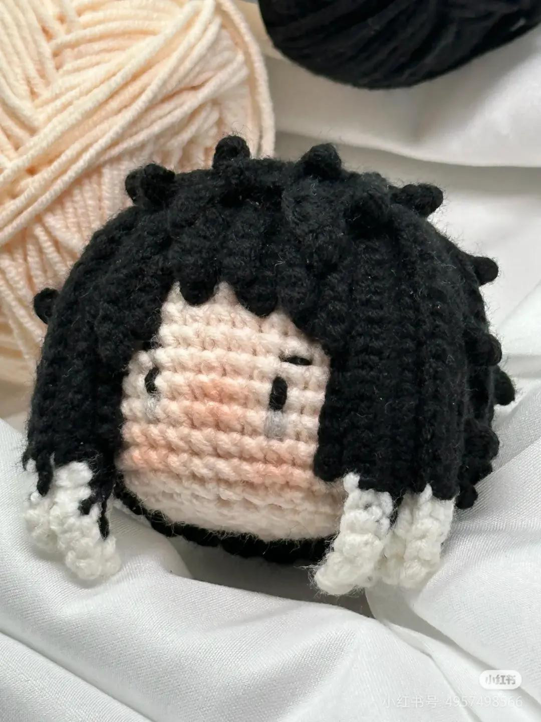 Crochet Amigurumi Pattern: Bungo Stray Dogs Ryunosuke Akutagawa Head