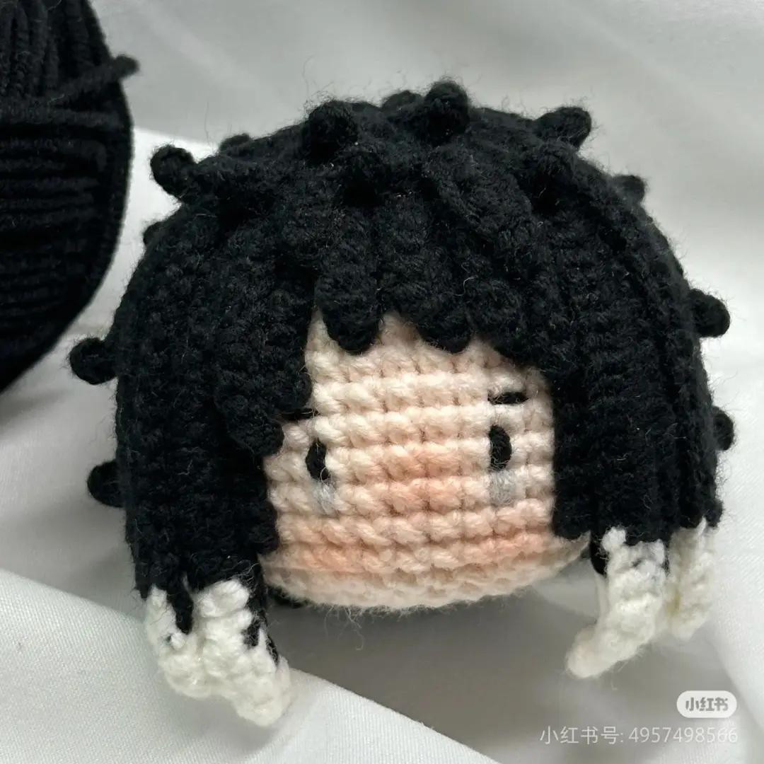 Crochet Amigurumi Pattern: Bungo Stray Dogs Ryunosuke Akutagawa Head
