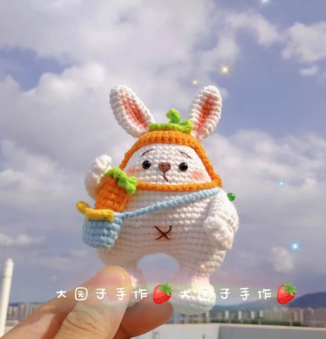 Crochet Amigurumi Pattern: Cute Carrot Rabbit and Clown Dolls