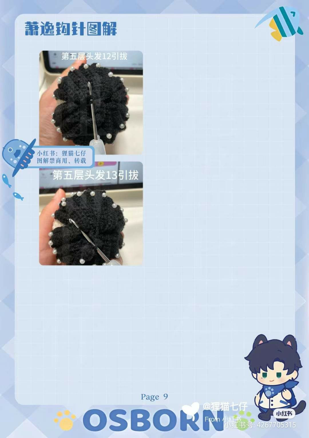 Crochet Amigurumi Pattern for Osborn Character with Cat Ears