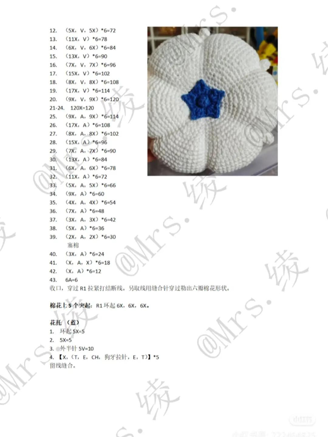 Crochet Amigurumi Pattern: Wind Spirit Doll with Cotton Flower