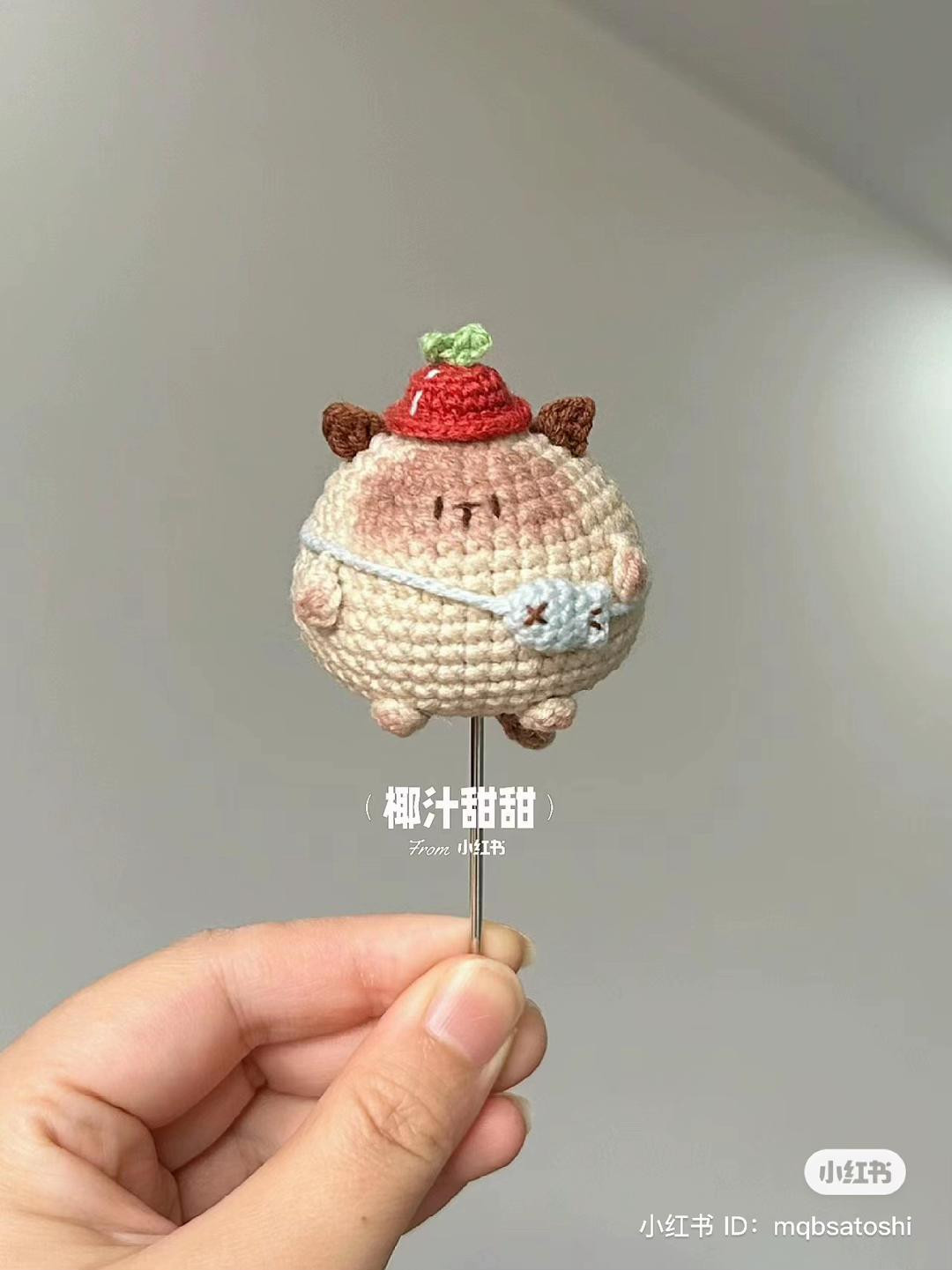 Crochet Amigurumi Patterns: Cute Cat with Headphones, Pig & Duck Ice Cream Cones, and Green Vegetable Bird
