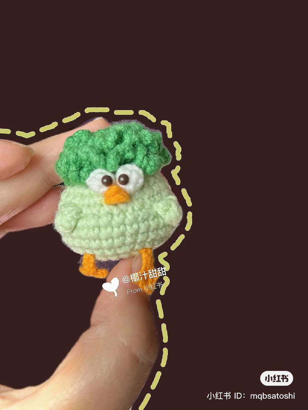 Crochet Amigurumi Patterns: Cute Cat with Headphones, Pig & Duck Ice Cream Cones, and Green Vegetable Bird