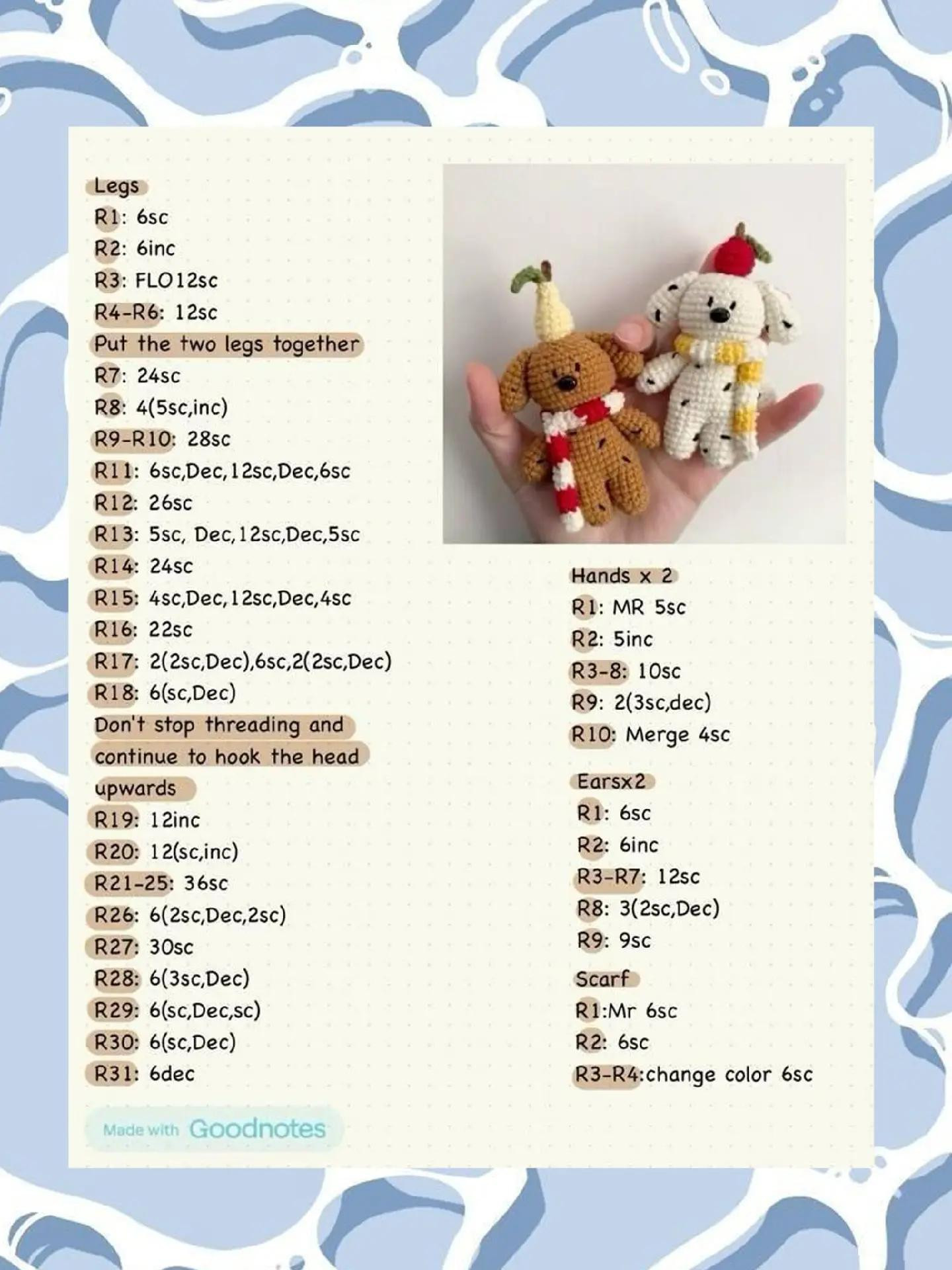 Crochet Amigurumi Patterns: Teddy Bear, Dog, Molang Rabbit, and Froggy