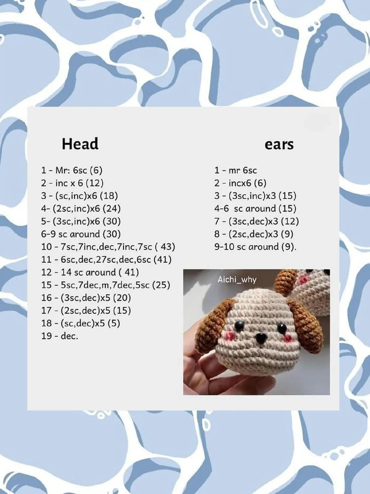 Crochet Amigurumi Patterns: Teddy Bear, Dog, Molang Rabbit, and Froggy