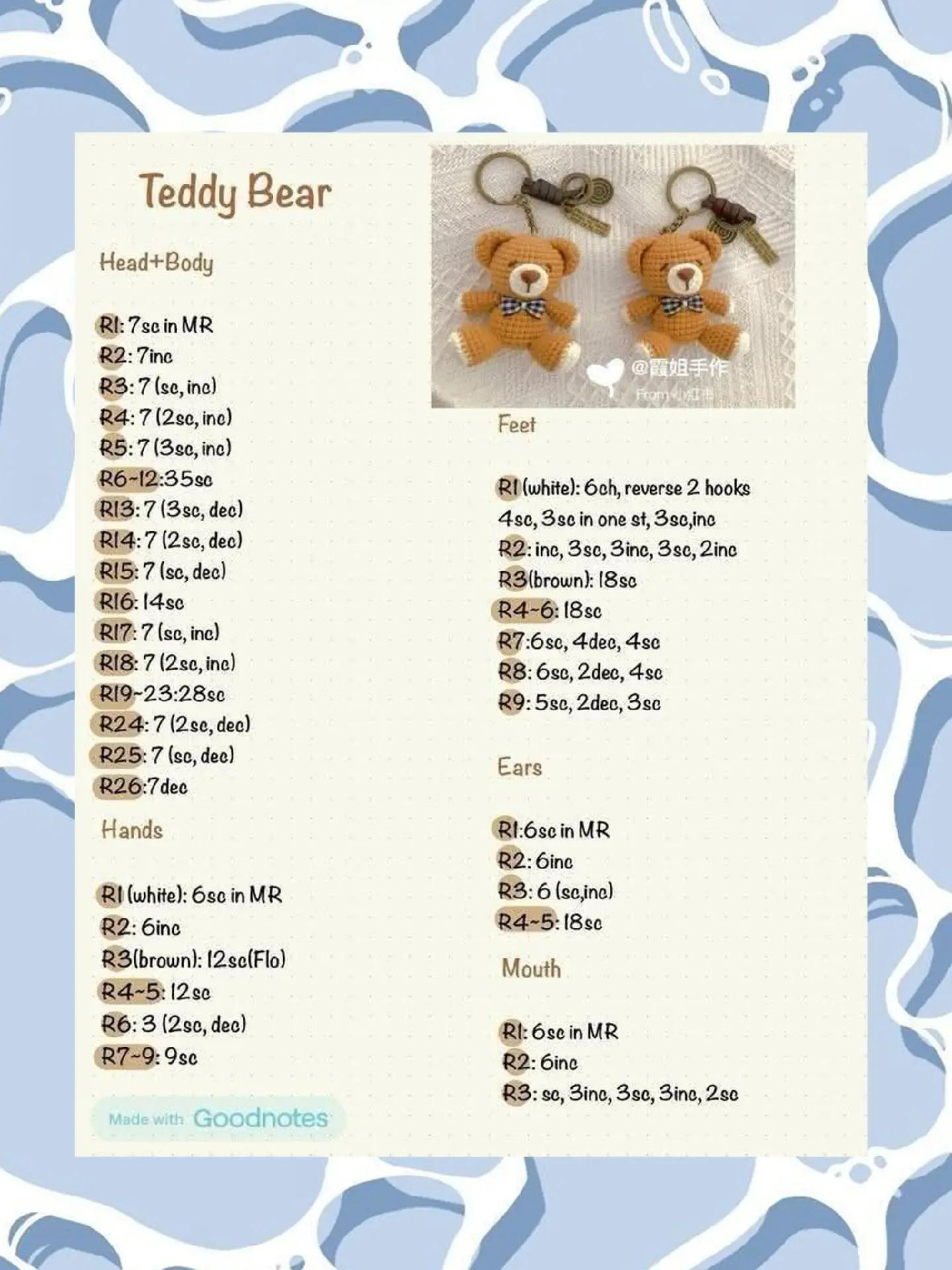 Crochet Amigurumi Patterns: Teddy Bear, Dog, Molang Rabbit, and Froggy