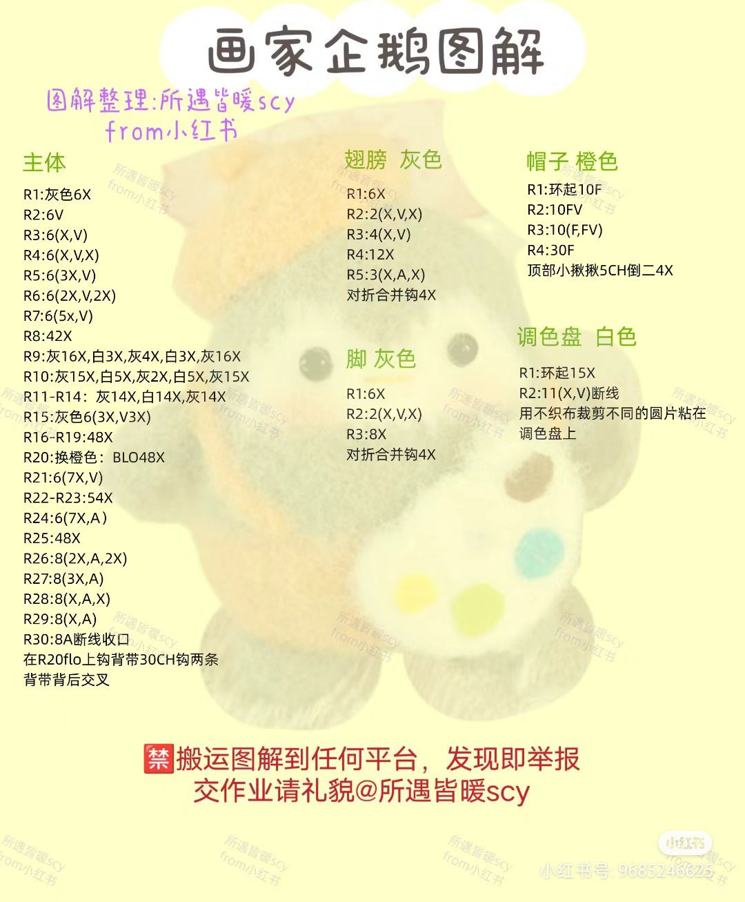 Crochet Amigurumi Penguin Pattern: Painter and Sailor Dolls