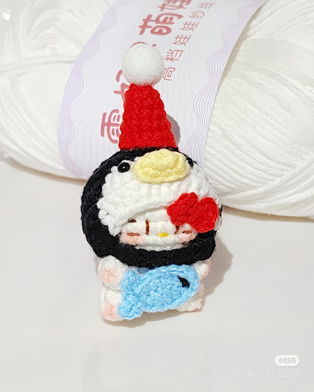 Crochet Amigurumi Penguin with Hello Kitty Hat Pattern