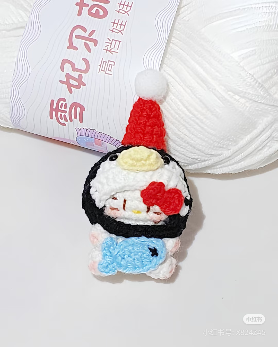 Crochet Amigurumi Penguin with Hello Kitty Hat Pattern