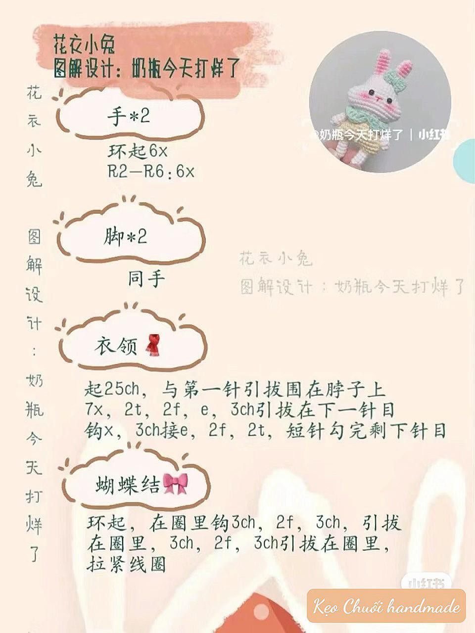 Crochet Amigurumi Rabbit Pattern Tutorial