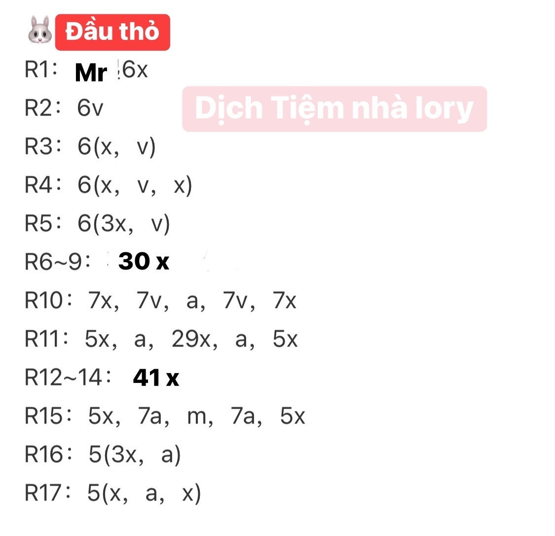 Crochet Amigurumi Rabbit Pattern with Accessories