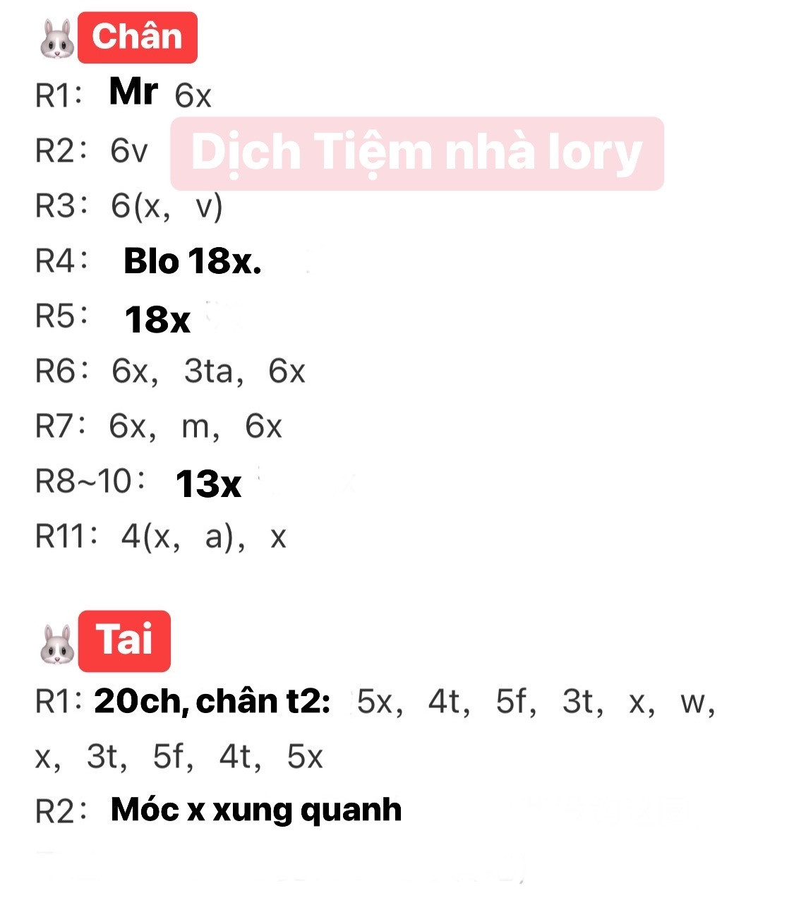 Crochet Amigurumi Rabbit Pattern with Accessories