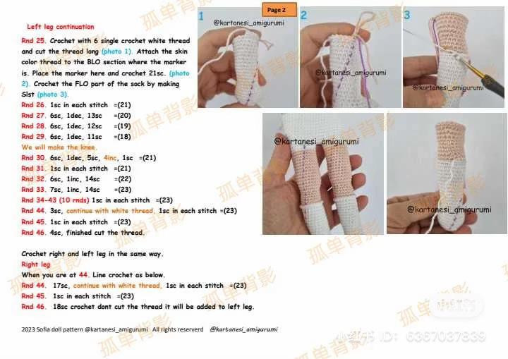 Crochet Amigurumi Sofia Doll Pattern with Pink Dress and Blonde Hair