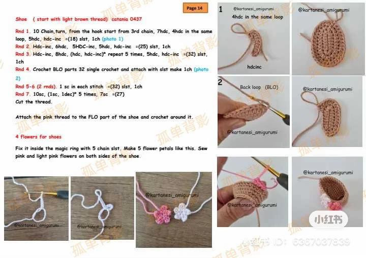 Crochet Amigurumi Sofia Doll Pattern with Pink Dress and Blonde Hair