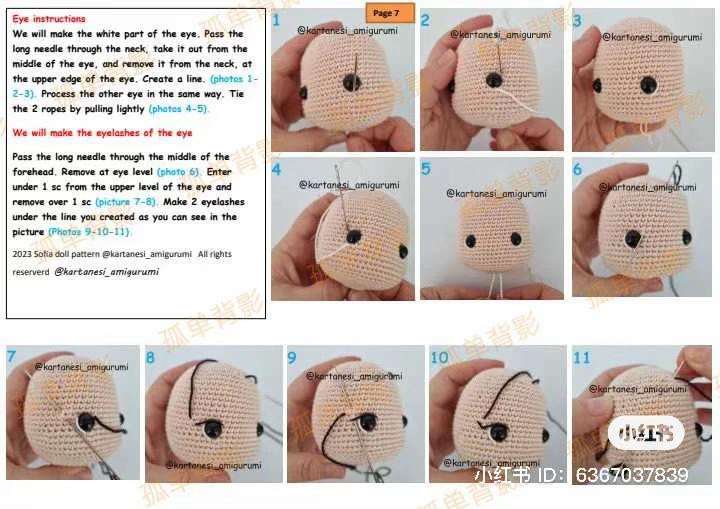 Crochet Amigurumi Sofia Doll Pattern with Pink Dress and Blonde Hair