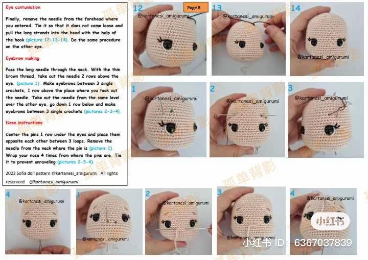 Crochet Amigurumi Sofia Doll Pattern with Pink Dress and Blonde Hair