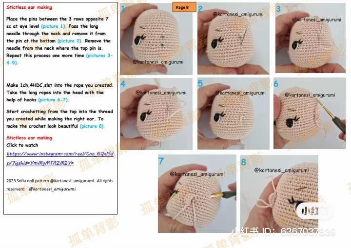 Crochet Amigurumi Sofia Doll Pattern with Pink Dress and Blonde Hair