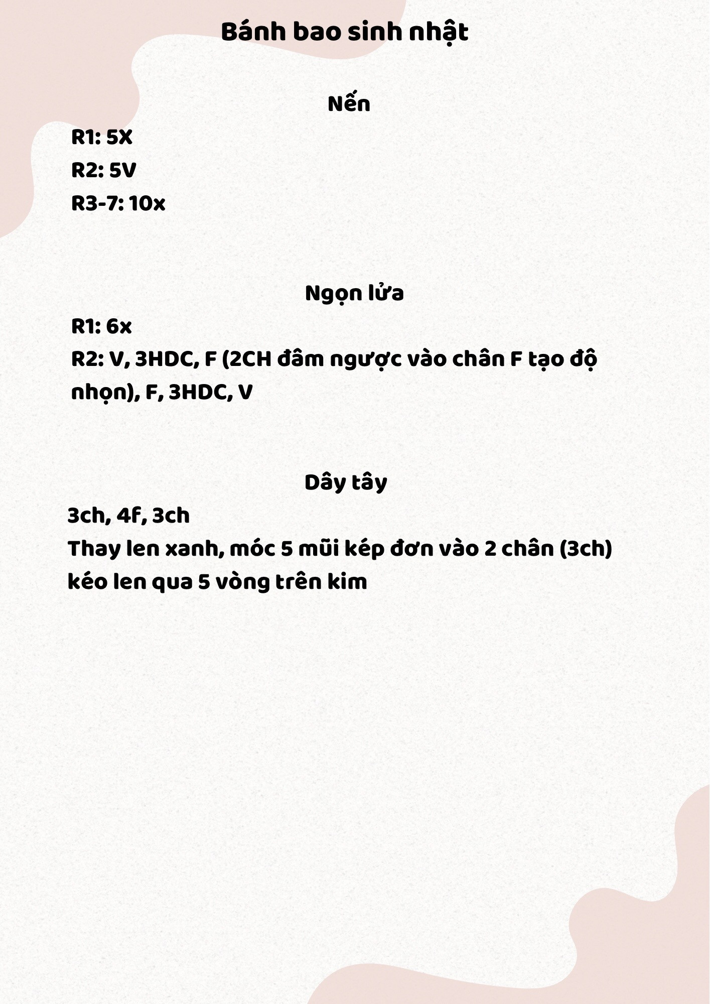 Crochet Amigurumi Strawberry Birthday Cake Doll with Candle Pattern