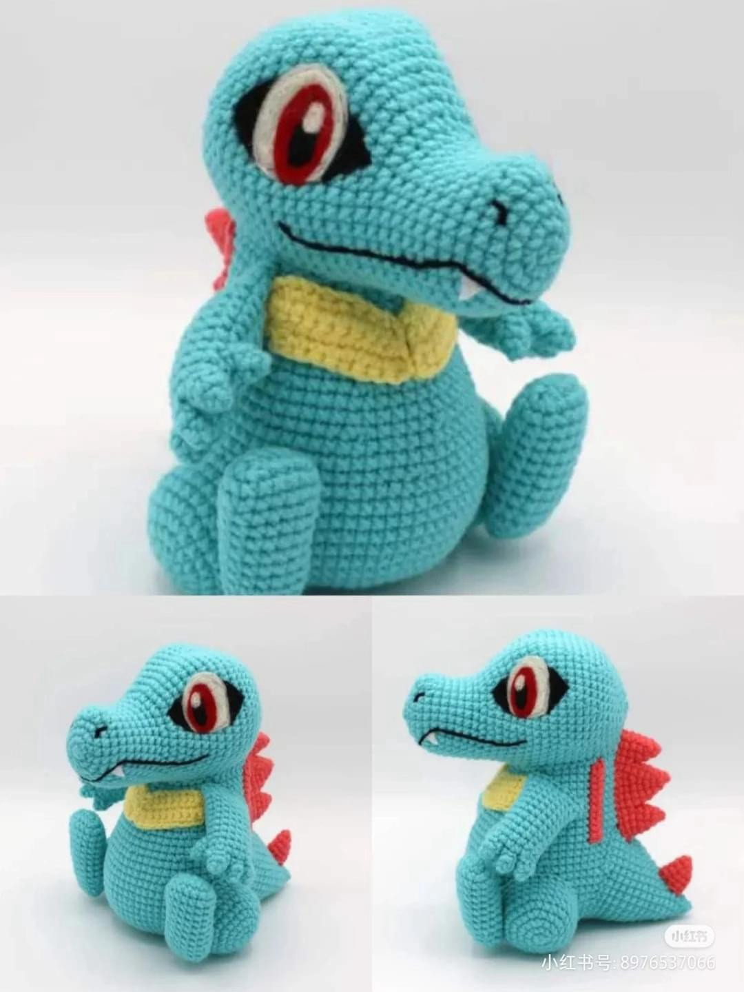 Crochet Amigurumi Totodile Pokemon Pattern Chart