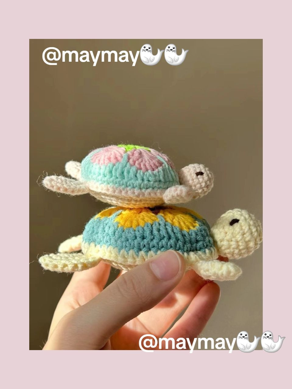 Crochet Amigurumi Turtle Pattern with Flower Shell Design
