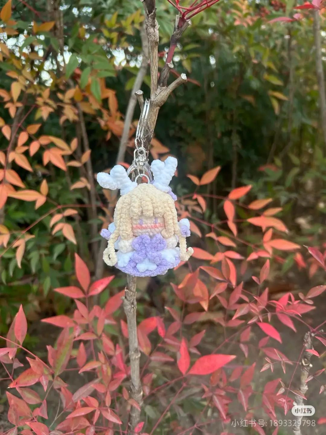 Crochet Angel Fairy Doll Keychain Pattern Chart