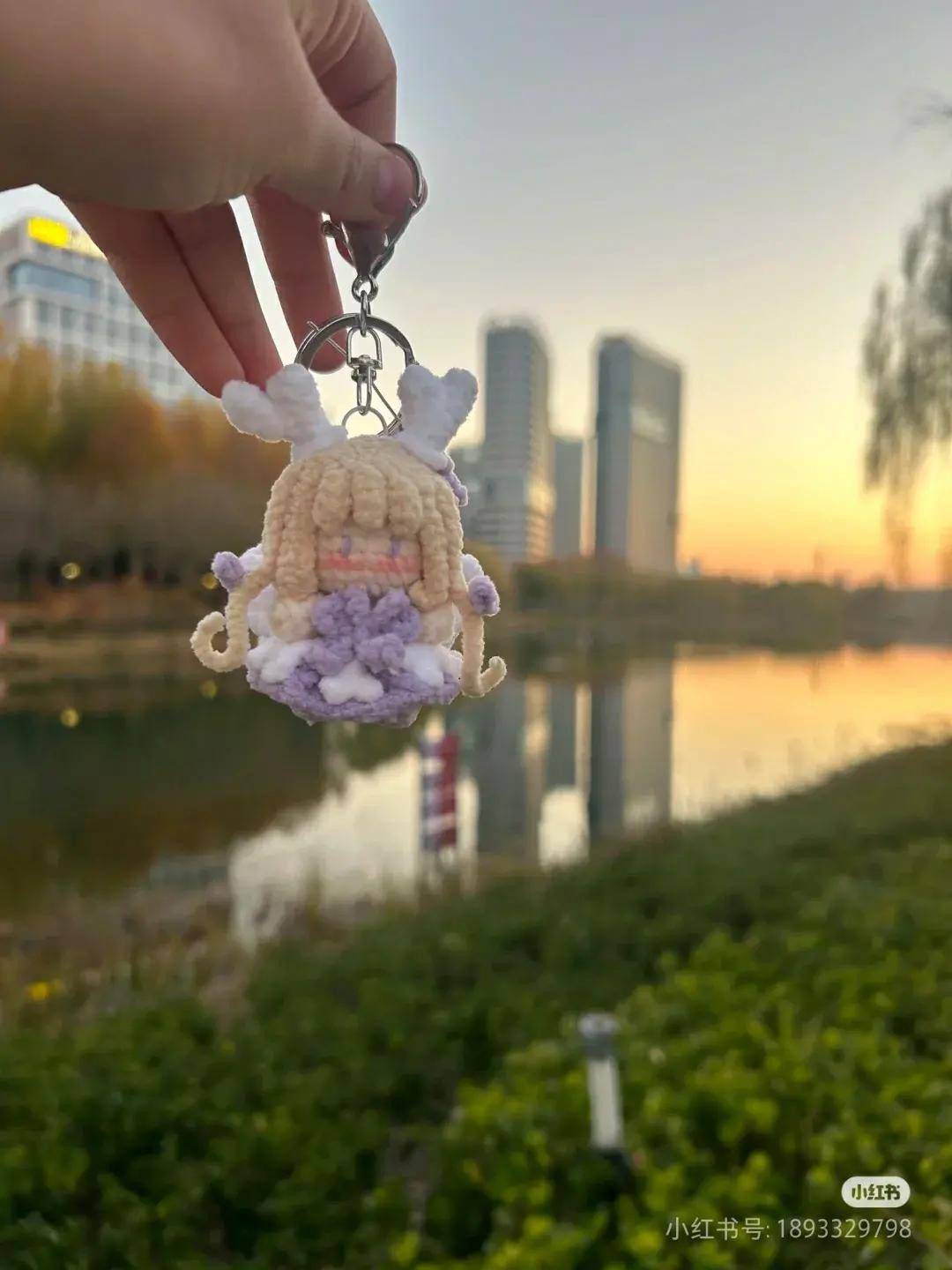 Crochet Angel Fairy Doll Keychain Pattern Chart