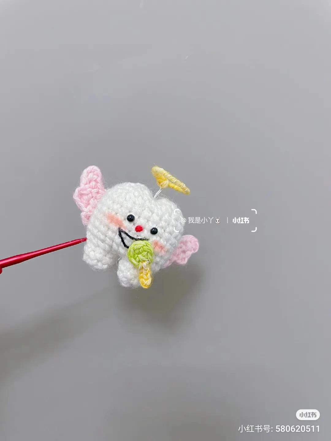 Crochet Angel Tooth Amigurumi Doll Pattern with Wings and Halo