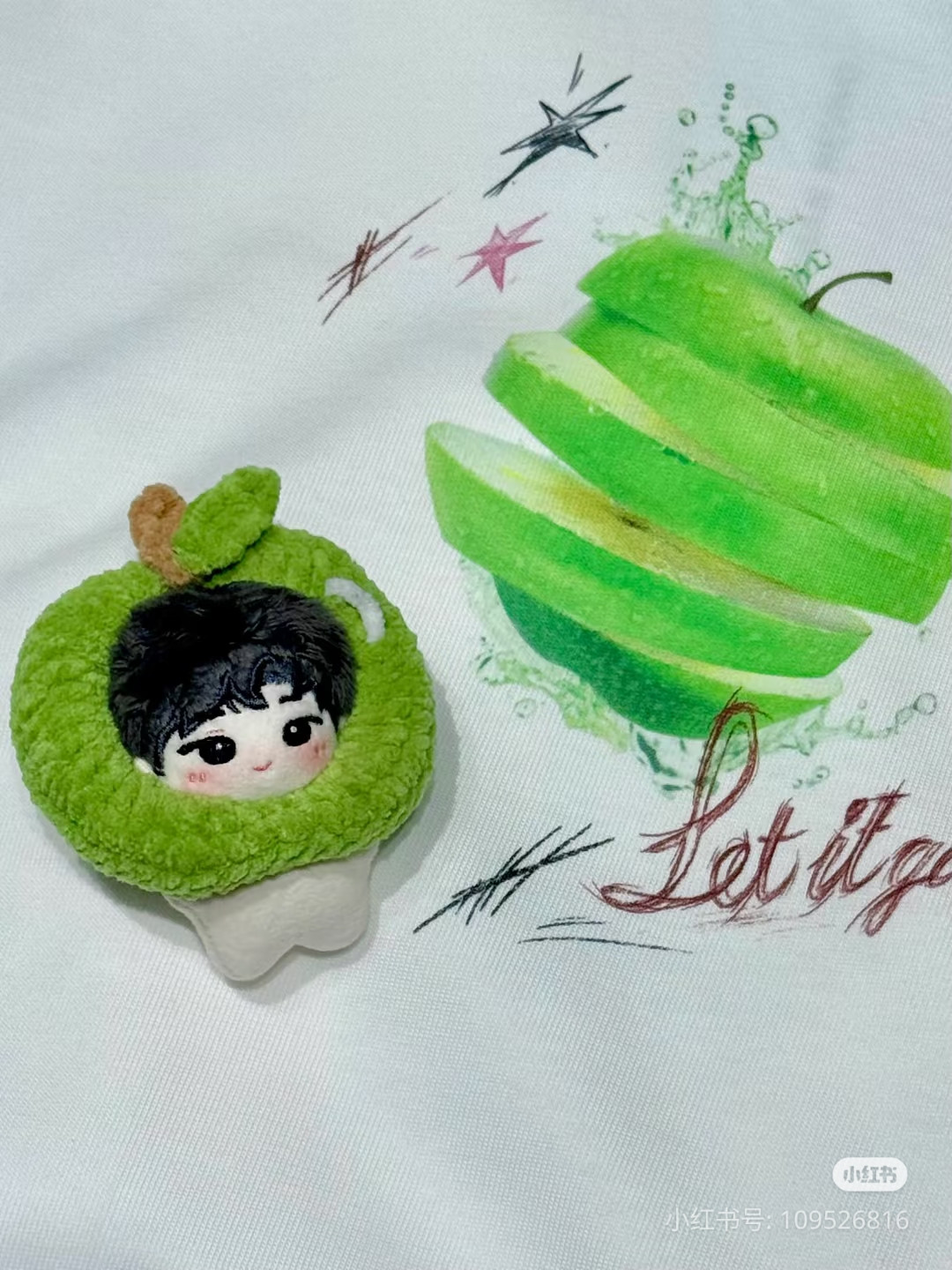 Crochet Apple Head Cover Pattern for 5cm Doll