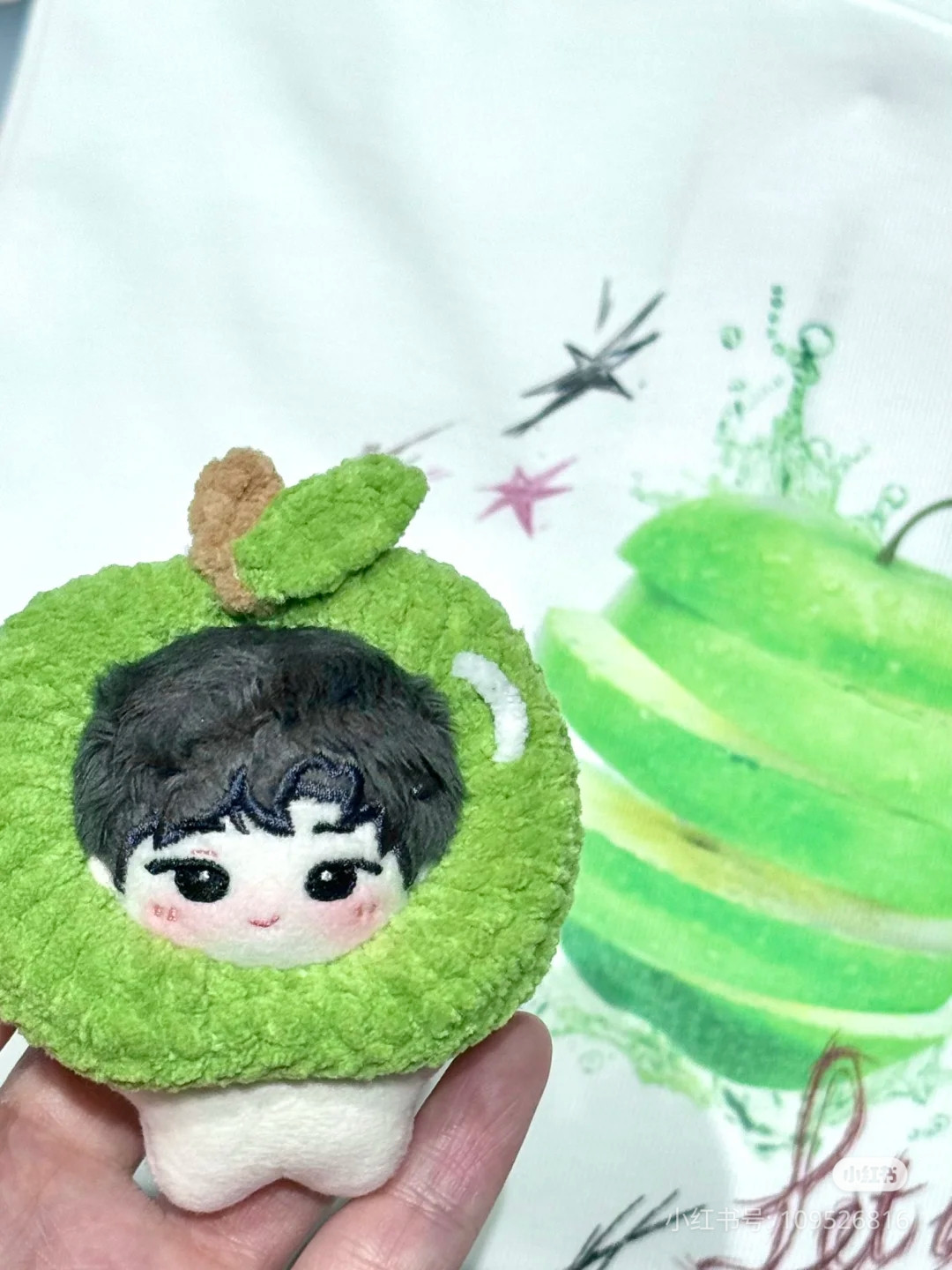 Crochet Apple Head Cover Pattern for 5cm Doll