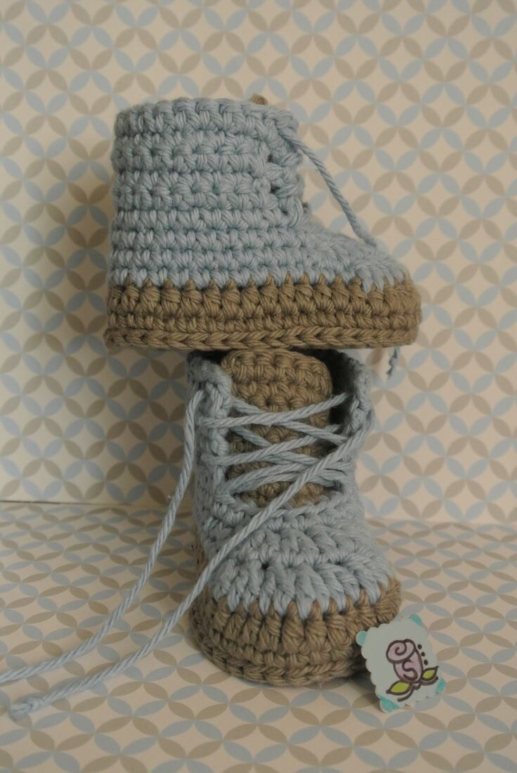 Crochet Baby Booties Pattern Chart Tutorial